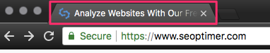 Beispiel für einen Title-Tag auf einem Browser-Tab